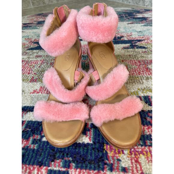 Ugg Del Rey Fluff Heel Pink Size 7 - Picture 6 of 8
